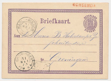 Naamstempel Scheemda - Groningen 1873 - Trein takjestempel
