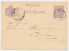 Naamstempel Tegelen - Venlo 1878 - Treinstempel 