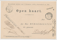 Naamstempel Ten-Boer - Groningen - Delfzijl 1892
