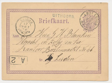 Naamstempel Uithoorn - Amsterdam - Leiden 1876