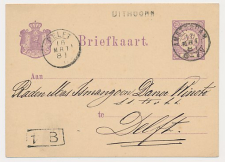 Naamstempel Uithoorn - Amsterdam - Delft 1881