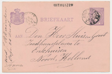 Zandeweer - Naamstempel Uithuizen - Onderdendam - Enkhuizen 1883
