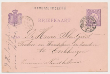 t Zand - Naamstempel Uithuizermeeden - Onderdendam 1882