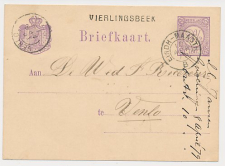 Groeningen - Naamstempel Vierlingsbeek - Venlo 1879 - Trein
