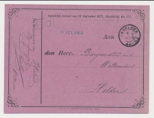 Naamstempel Vlieland - Den Helder 1878