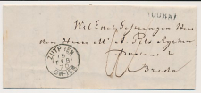 Naamstempel Voorst - Zutphen - Breda 1870