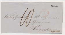 Leeuwarden - Amersfoort - Naamstempel Voorst 1867
