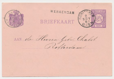 Naamstempel Werkendam - Gorinchem - Rotterdam 1881