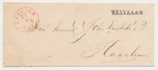 Naamstempel Westzaan - Zaandam - Haarlem 1865