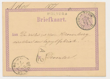 Naamstempel Wolvega - Deventer 1877 - Treinstempel 
