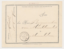 Naamstempel Wommels - Bolsward - Menaldum 1881