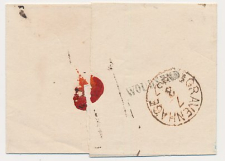 Naamstempel Woudsend - Sneek - s Gravenhage 1857 - Doorgezonden