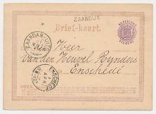Naamstempel Zaandijk - Enschede 1874 - Trein takjestempel