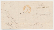 Naamstempel Zwammerdam - Woerden - Gouda - Boskoop 1865