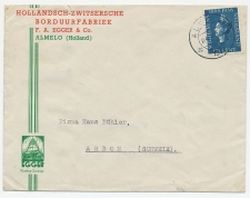 Firma envelop Almelo 1938 - Borduurfabriek