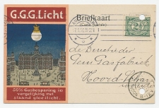 Firma briefkaart Amsterdam 1910 - GGG Licht