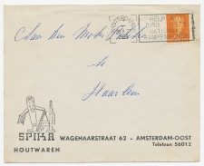 Firma envelop Amsterdam 1953 - Houtwaren 