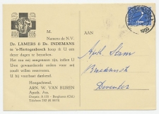 Firma briefkaart Bergharen 1950 - Apotheek