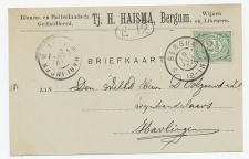 Firma briefkaart Bergum 1905 - Wijnen/ Likeuren