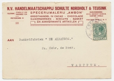 Firma briefkaart Enschede 1928 - Specerij malerij