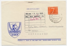Firma briefkaart Goes 1955 - Graanhandel / Duiventil