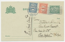 Briefkaart G. 80 a I / Bijfrankering Rotterdam - Duitsland 1914