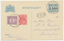 Briefkaart G. 94 a I / Bijfrankering Bussum - Amsterdam 1923