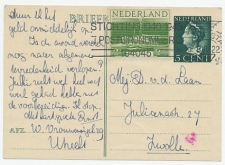 Briefkaart G. 281 / Bijfrankering Utrecht - Zwolle 1947