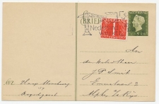 Briefkaart G. 291 a  / Bijfrankering Leiden - Alphen a/d Rijn 19