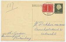 Briefkaart G.313 / Bijfrankering Culemborg - Utrecht 1957