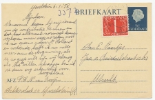 Briefkaart G. 315 / Bijfrankering IJsselstein - Utrecht 1958