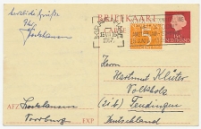 Briefkaart G. 317 / Bijfrankering Den Haag - Duitsland 1957
