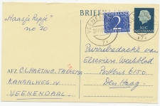 Briefkaart G. 330 / Bijfrankering Veenendaal - Den Haag 1966