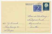 Briefkaart G. 330 / Bijfrankering Wolvega - Zwolle 1966