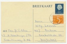 Briefkaart G. 330 / Bijfrankering Schagen - Duitsland 1964