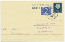 Briefkaart G. 331 A-krt / Bijfrankering Hoogeveen - Den Haag 196