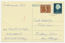 Briefkaart G. 336 / Bijfrankering Drachten - Den Haag 1967