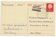 Briefkaart G. 339 b / Bijfrankering Locaal te Den Haag 1972
