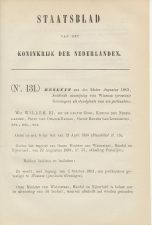 Staatsblad 1883 - Betreffende postkantoor Winsum