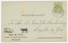 Firma briefkaart Ovezand 1918 - Rund- en varkensslagerij