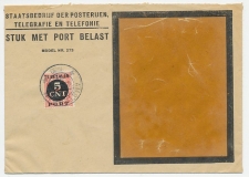Em. Port 1924 Dienst envelop Amsterdam 