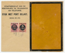 Em. Port 1924 Dienst envelop Den Haag 