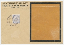 Em. Port 1921 Dienst envelop Ooltgensplaat 