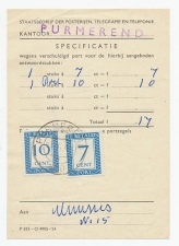 Emissie Port 1947 Specificatie formulier Purmerend