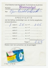 Em. Statuut 1969 Port specificatie formulier Bloemendaal