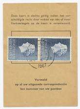 Em. Juliana Postbuskaartje Groningen  1967