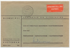 Dienst PTT - Rijkspostspaarbank Amsterdam - Volendam 1967 - Expr