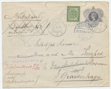 Ned. Indie - Den Haag 1914 - Zwerfpoststuk