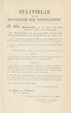 Staatsblad 1928 - Uitgifte Luchtpostzegels emissie 1928