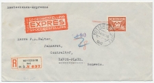 Em. Duif  Aangetekend / Expresse Rotterdam - Zwitserland 1941